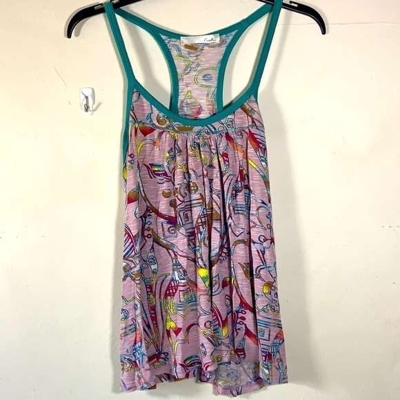 Lush racer back tank lilac & green piping size S/M - Picture 1 of 6